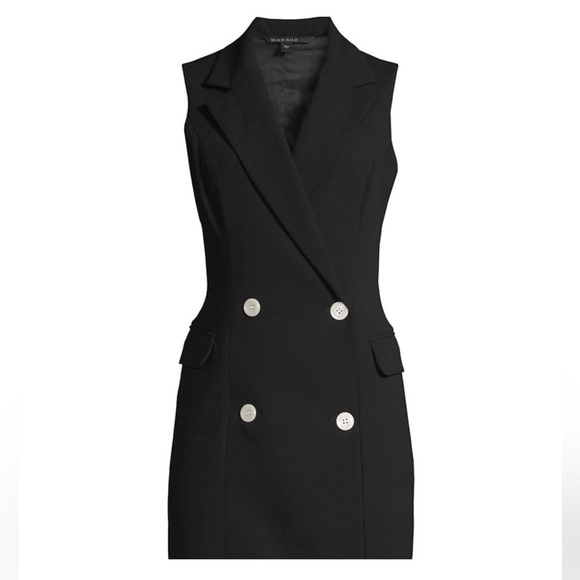 Black Halo Rio Blazer Dress in Black Size 6 - Picture 4 of 9